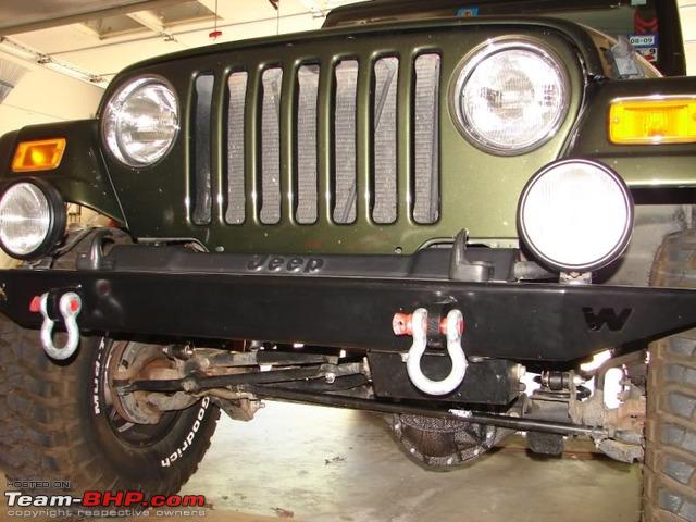 Jeep front bumper smashed #4
