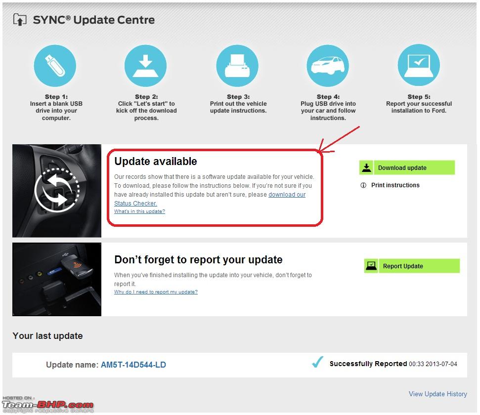 Sync Software Updates Instructions Step