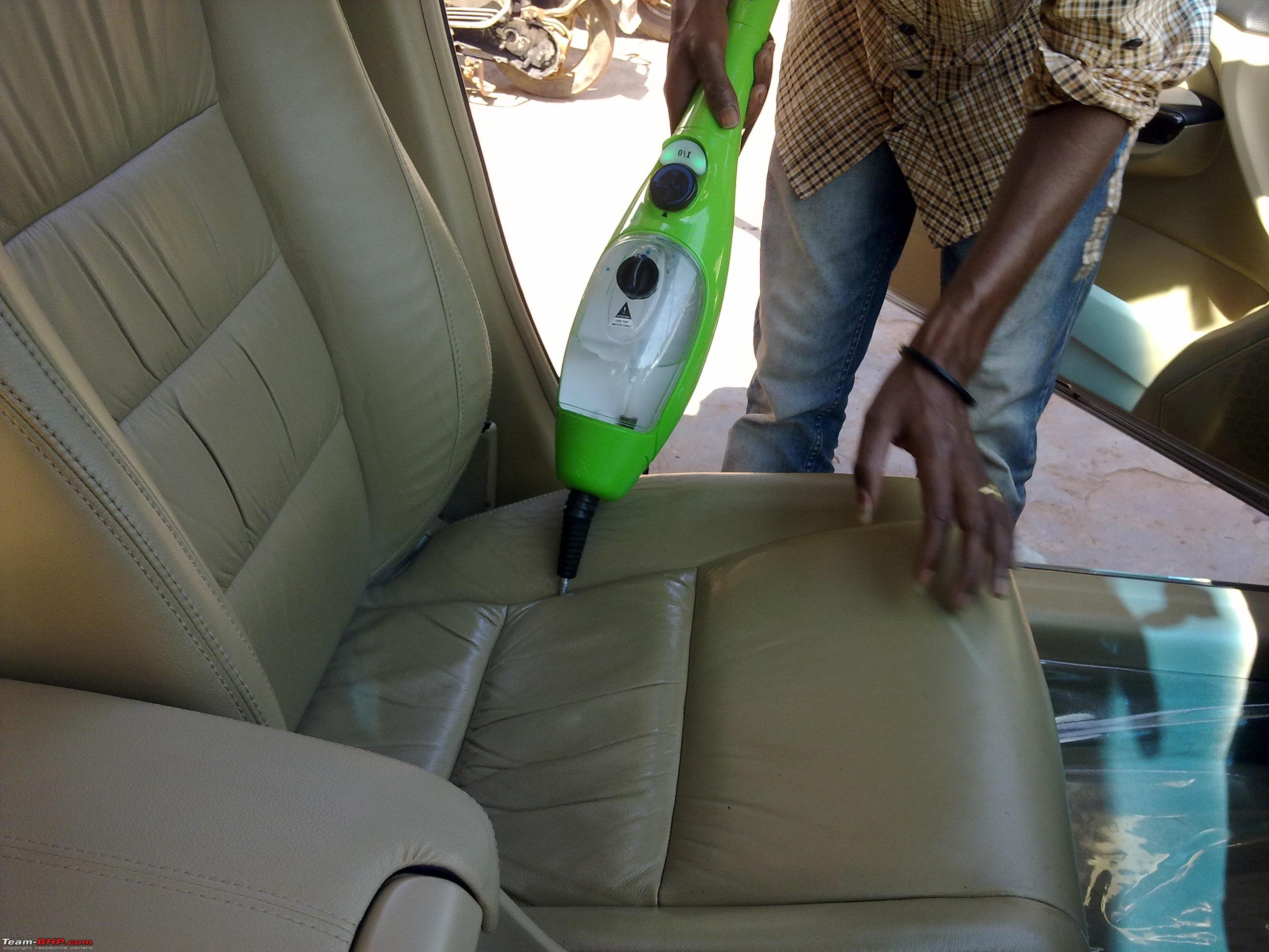 How do you clean car upholstery?