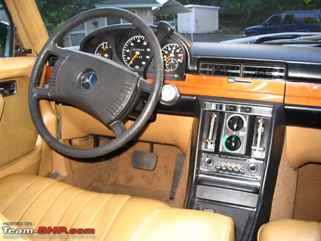 Specially ordered W116 with a custom column mounted gear selector