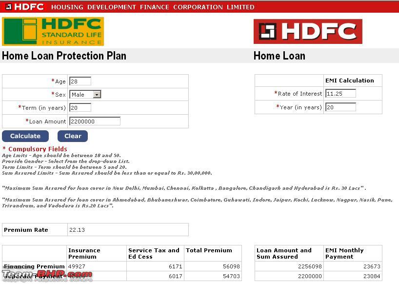 Hdfc Home Loan Emi Chart