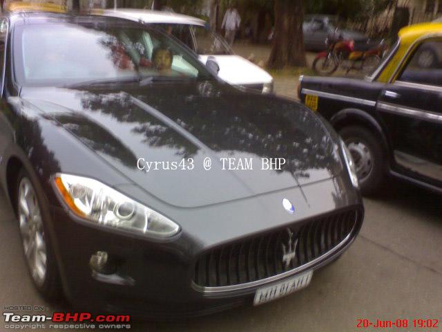 Exclusive Pics Black Maserati GranTurismo in Mumbai EDIT A white one 