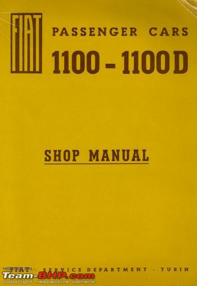 Fiat 1100 1100D Shop manual can be downloaded from the following site