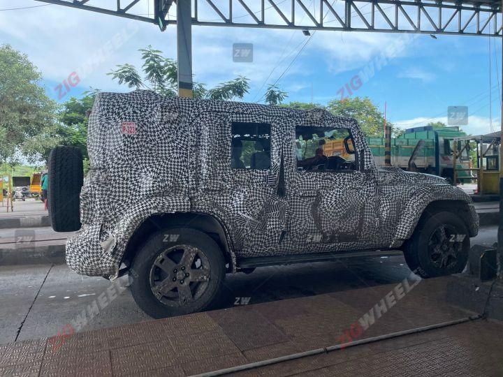 Mahindra Thar 5-door test mule shows off new details 
