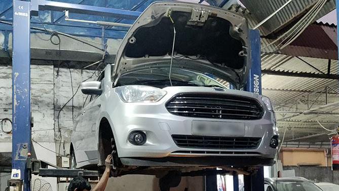 Replacing the brake pads & fluid of my Ford Aspire costs me Rs 3.3K 