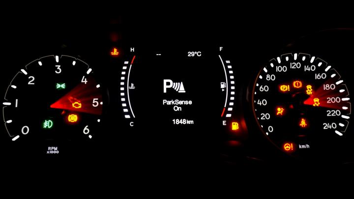 Jeep Compass gets stuck in 1st gear & multiple warning symbols light up 