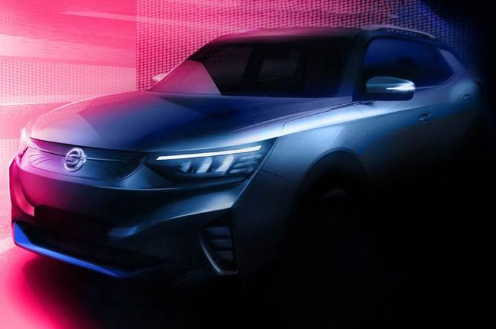 Ssangyong E100 electric SUV teased 