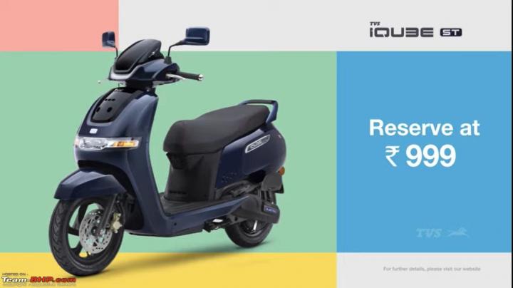 2022 TVS iQube electric scooter launched at Rs. 98,564 
