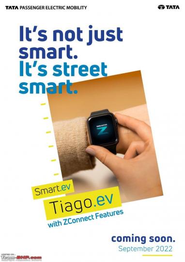 Tata Tiago EV to get Smartwatch integrated connectivity tech 