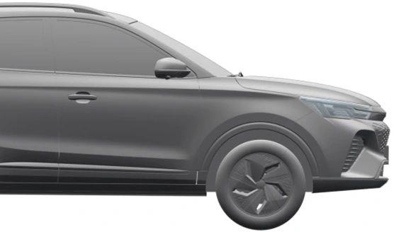 MG Astor / ZS EV facelift patent images leaked 