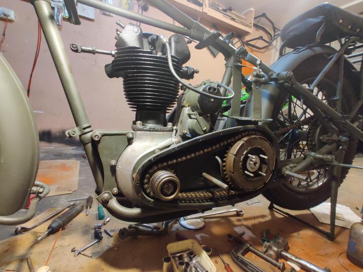 Restoration update: My 1944 Triumph 3 HW Military motorcycle 