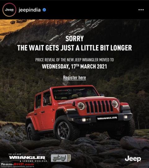 Made-in-India Jeep Wrangler launch postponed 