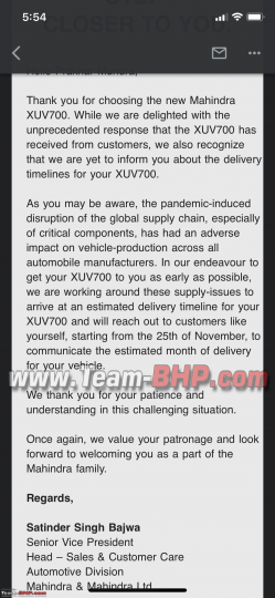 Mahindra XUV700 next batch delivery date to be announced soon 