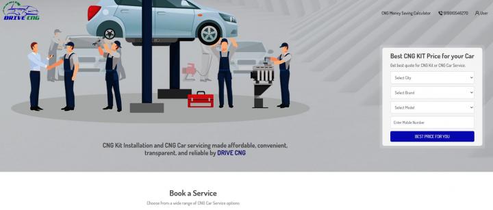 DriveCNG.in - An aggregator for CNG kit installations 