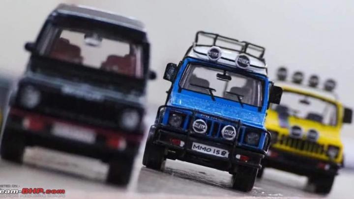 Customised my 3 Maruti Gypsy scale models for an enhanced look 