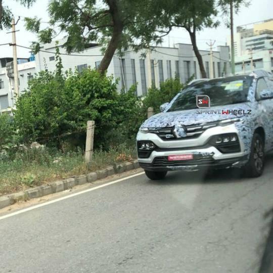 Renault Kiger sub-4 meter SUV spied partially undisguised 
