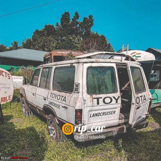 Toyota Land Cruiser 60 Series spotted abandoned in India 