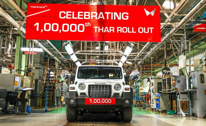 Mahindra Thar production crosses 1,00,000 units in India 