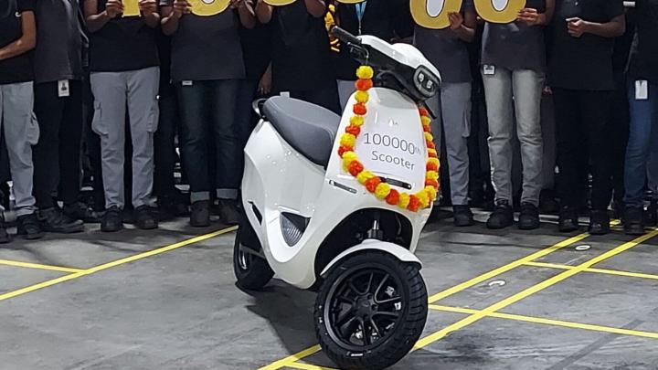 Ola S1 e-scooter production crosses the 1 lakh unit mark 