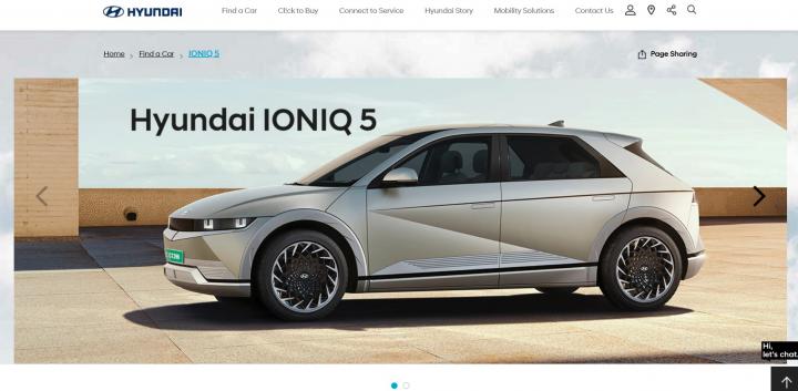 Hyundai Ioniq 5 listed on the brand's India website 