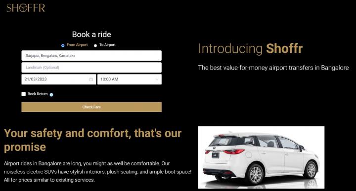 Bangalore: Shoffr airport cab service; an alternative to Ola/Uber 