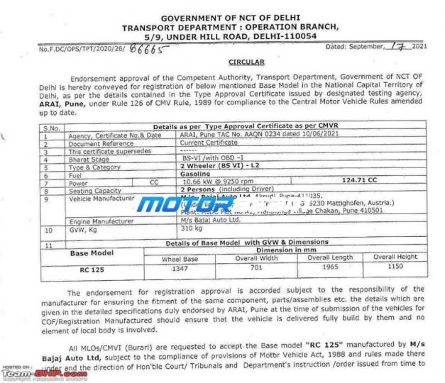 India-spec 2022 KTM RC 125 details leaked! 