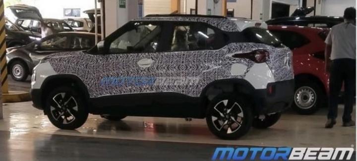 Production-spec Tata HBX crossover spotted 
