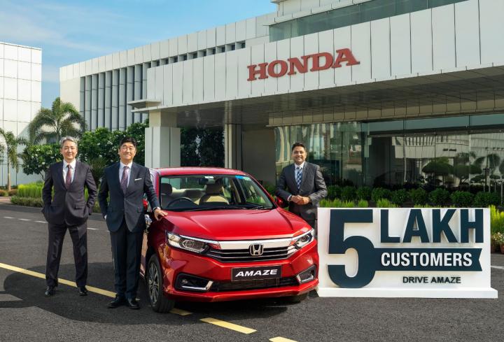 Honda Amaze sales cross the 5 lakh unit mark 