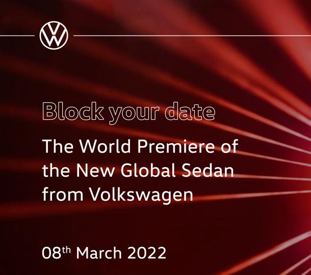 Volkswagen to debut new mid-size sedan on March 8, 2022 