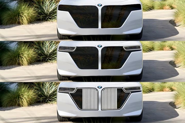 BMW's new headlight lenses hide in the front panel 