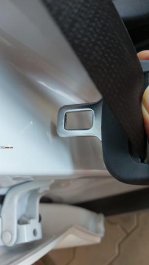 Non retracting seat belt dents door sill in my Hyundai Creta 
