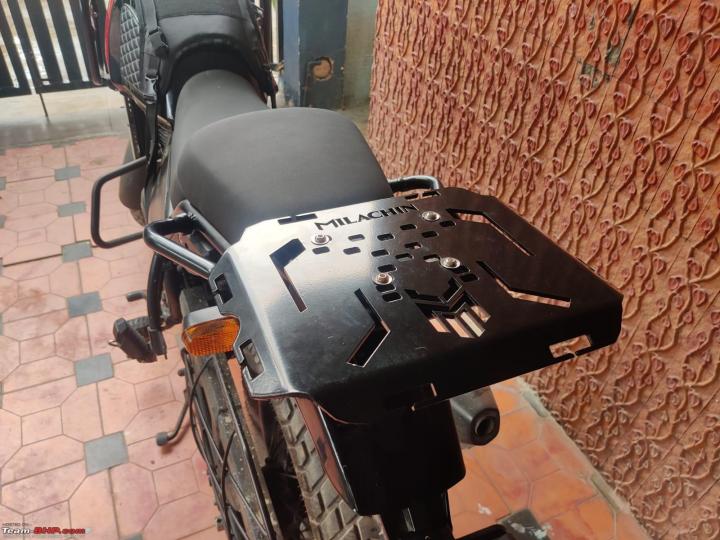 Installed a bigger rear rack plate on my 2022 Royal Enfield Himalayan 
