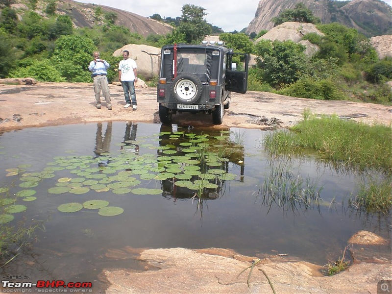 Of Jeep's, Gypsy, Landy and a L&T Komatsu - OTR/Recee (Off Kanakpura) - 11Jul2010-reflections....jpg