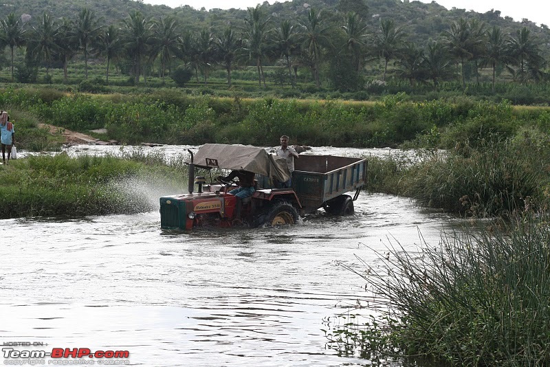 Mud Puddle @  Bidaraguppe Indlebele lake Rock Crawl Bagilure road & River fording too-tractor.jpg