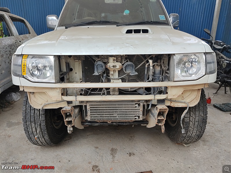 Winch Install on a Mitsubishi Pajero SFX-front-stripped.jpg