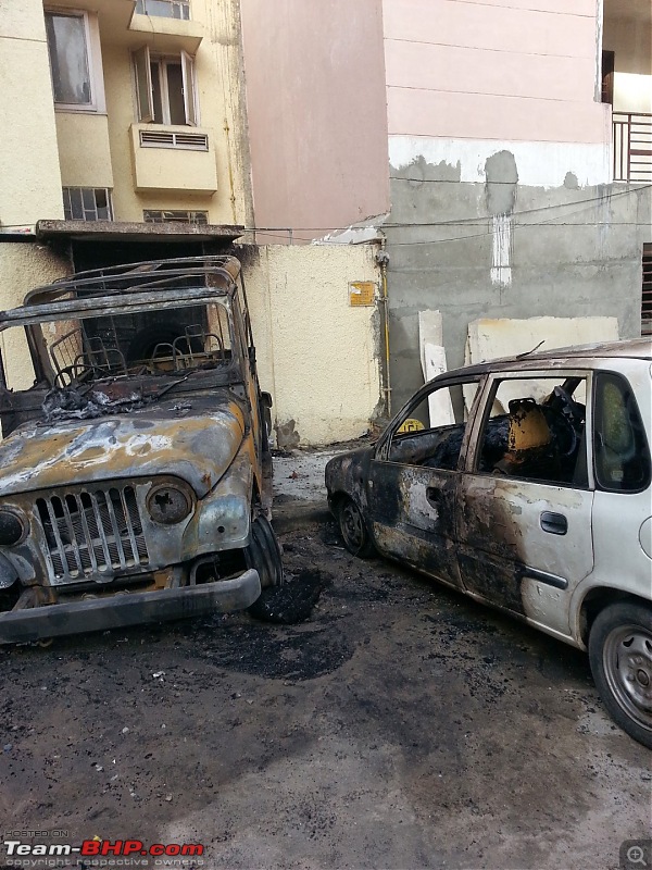 1 day old Mahindra Thar catches fire! Damages 3rd-party property too-image.jpg