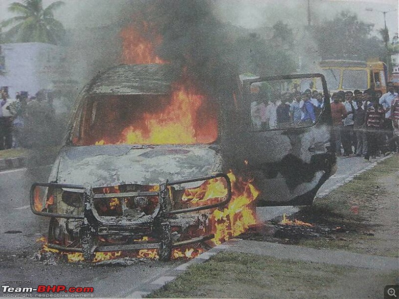 1 day old Mahindra Thar catches fire! Damages 3rd-party property too-1405523483369.jpg