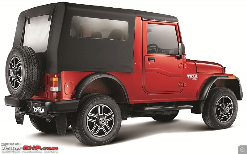 Scoop! Mahindra Thar Facelift spotted testing-mahindratharrearthreequarter.jpg