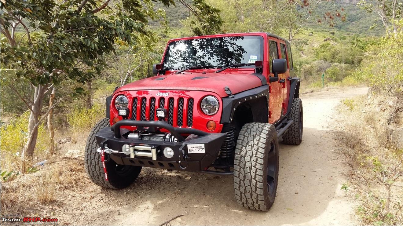 Pics: Red Jeep Wrangler  V6 from Coimbatore - Team-BHP