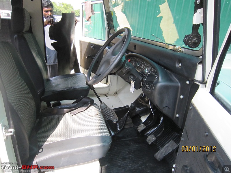 My First New Jeep -  The Mahindra Thar DI Finally-seat-too-close.jpg