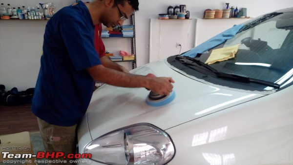 Exterior and Interior Detailing for Cars and Bikes : Ultimate Detailerz (Bangalore)-paint-cleanser_gloss-enhancer_application.jpg