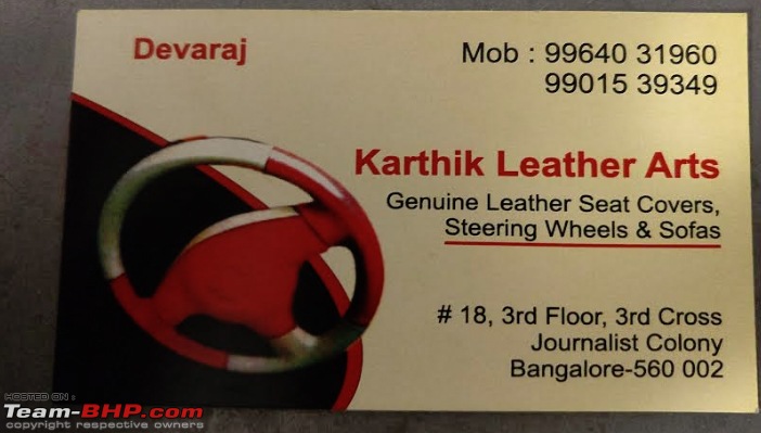 Leather Upholstery & Steering Grips: Devraj / Karthik Leather Arts (Bangalore)-karthik.jpg