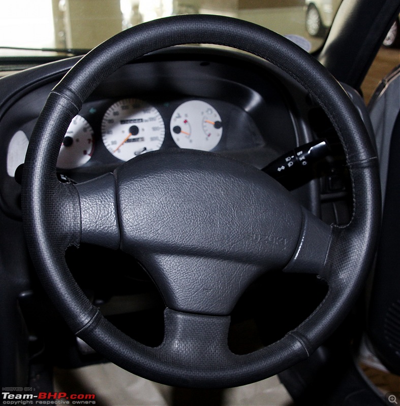 Leather Car upholstery - Karlsson (Bangalore)-steering.jpg