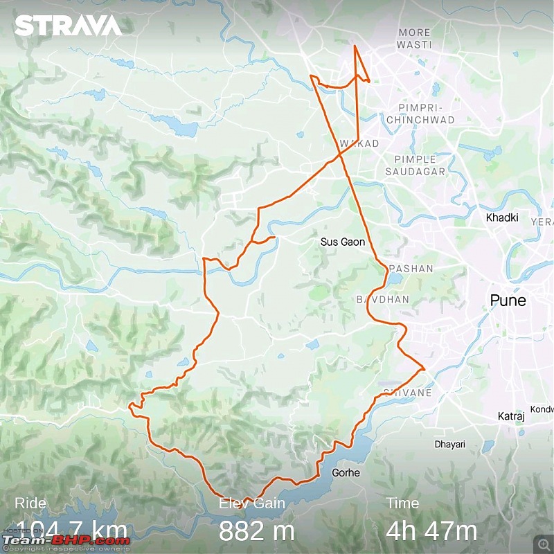 Trails of a cyclist : Re-discovering travel the healthy way!-mutha-khadakwasla-ride-route-map.jpeg