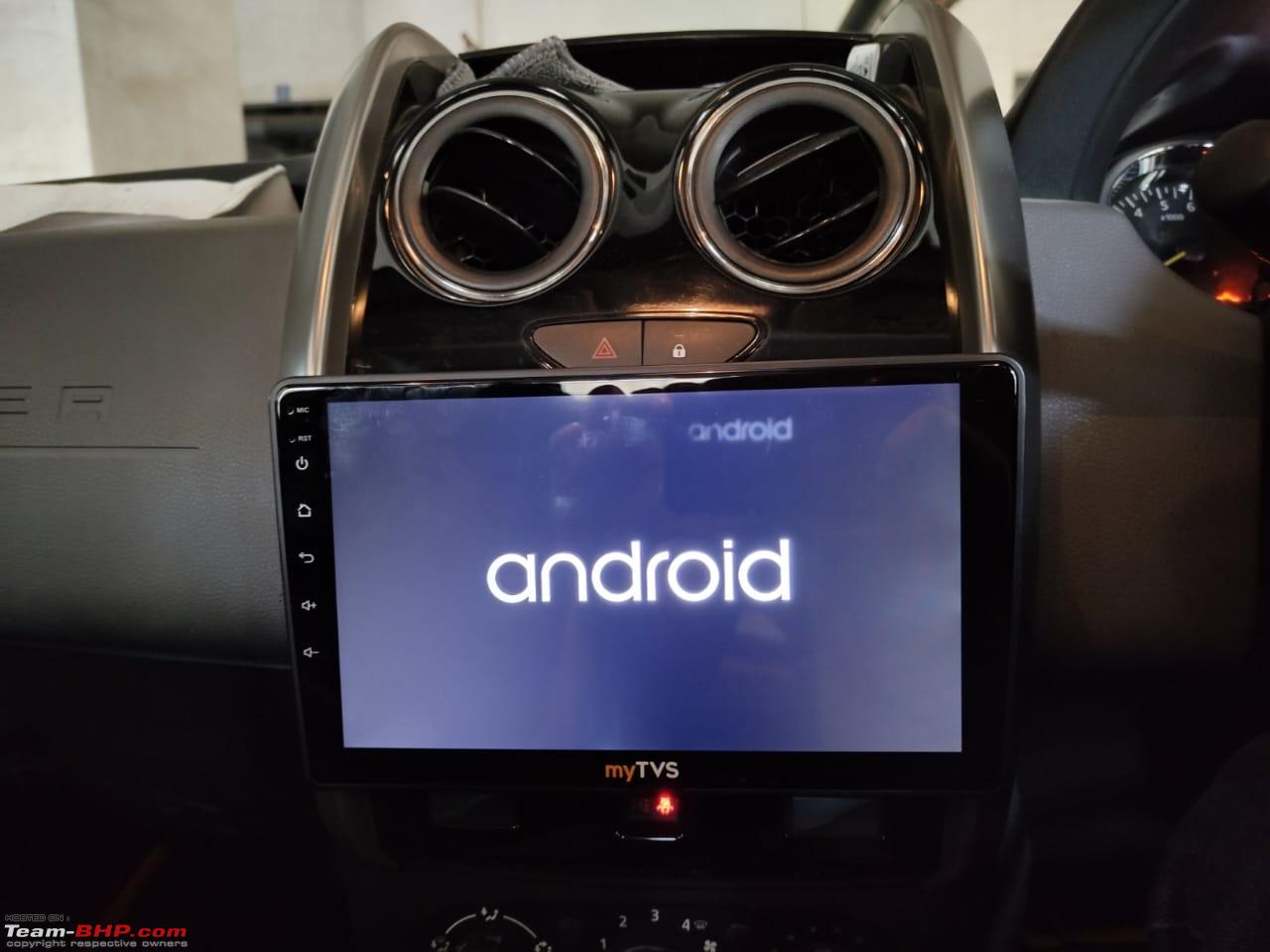 Front camera installation on car, mytvs car double din touch screen stereo  player