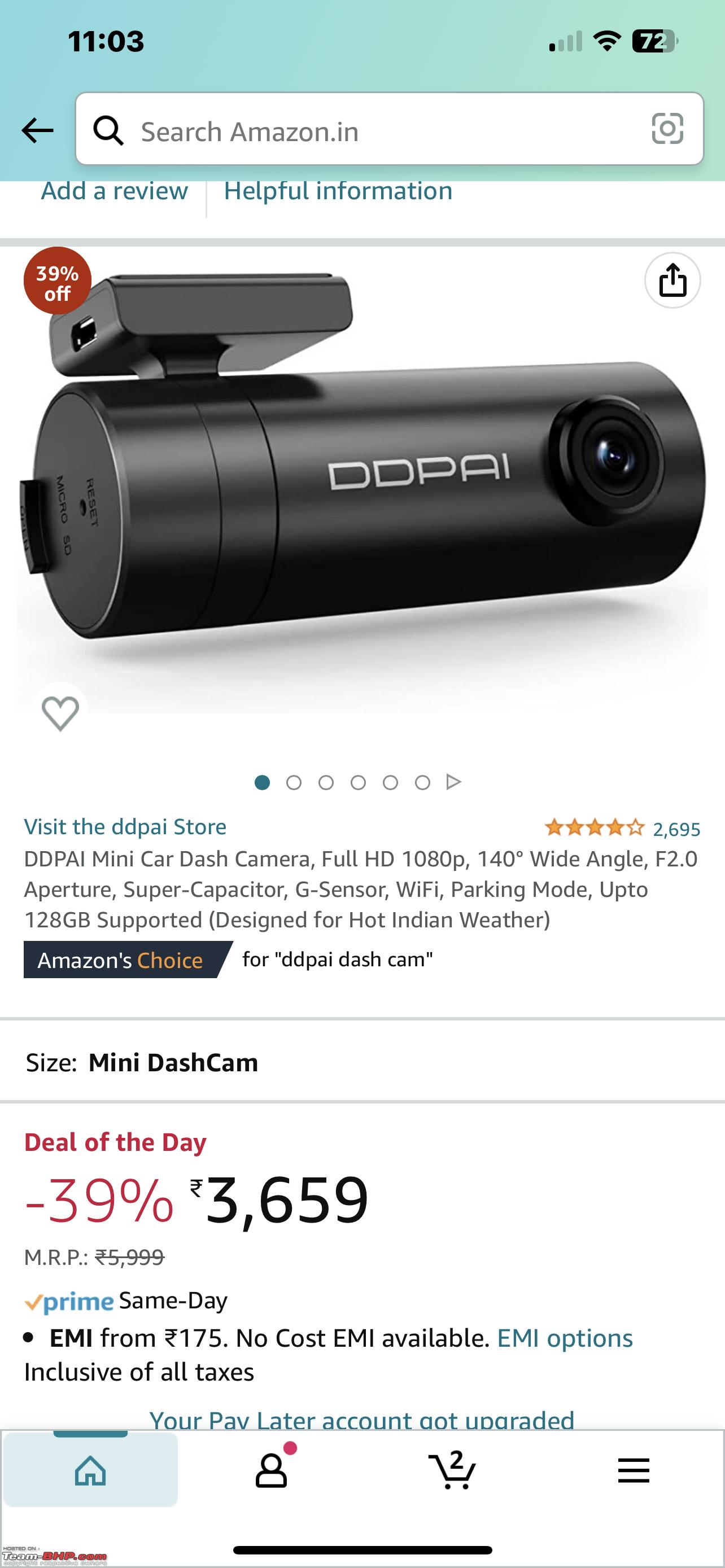 IROAD OBDII POWER CABLE, Car Dash Cameras India