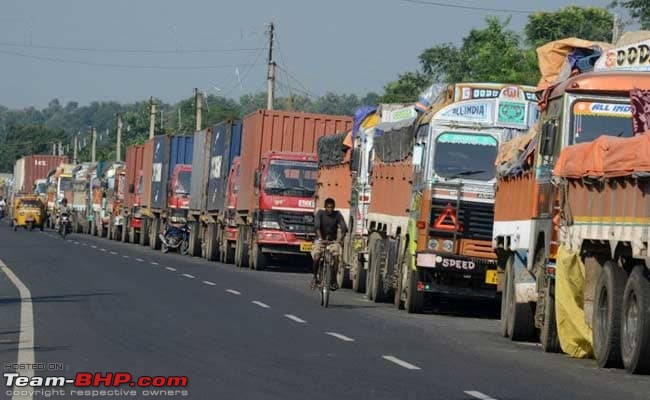 Truckers call off strike after govt. assurance on hit-and-run law-truckstriketruckersstriketransportstrike_650x400_81507518742.jpg
