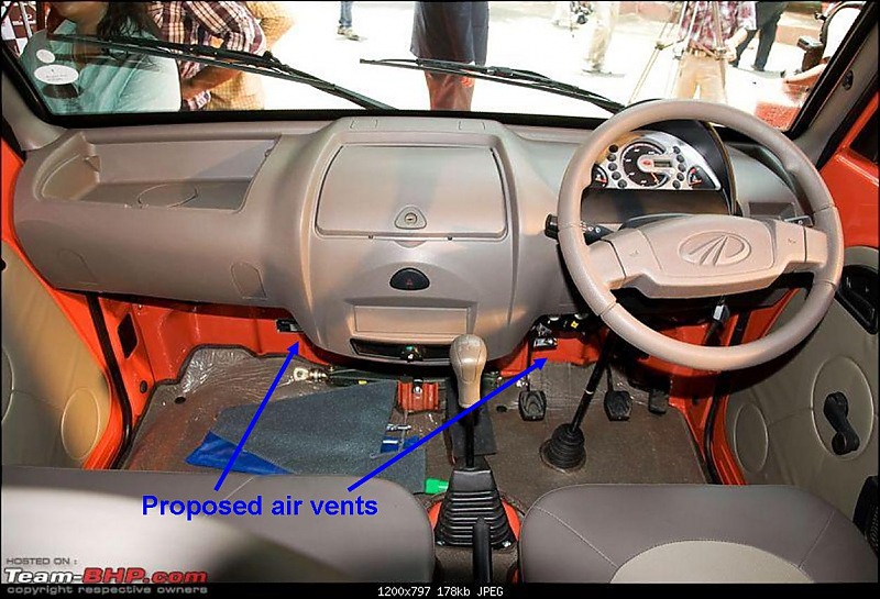 Test Drive of the Mahindra Maxximo Mini Van-below_dashboard_marked.jpg