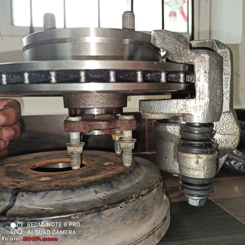 DIY - Rear drum to disc brake conversion - 10,000Kms Update-9-eye-balling-setup.jpg