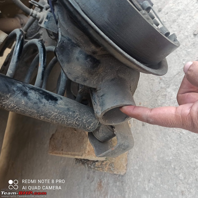 DIY - Rear drum to disc brake conversion - 10,000Kms Update-16-caliper-fouling.jpg